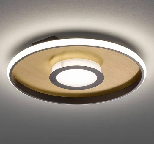 Plafoniera LED Zoe rotonda, oro-ruggine, 60cm