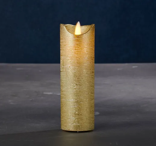 Candela LED Sara Exclusive oro Ø 5cm, altezza 15cm