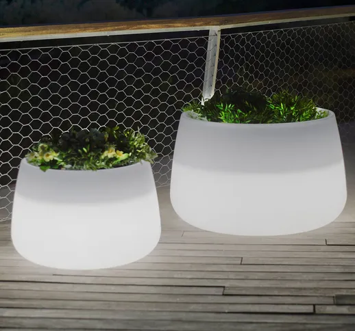  Camelia 60 vaso piante LED solar+accu