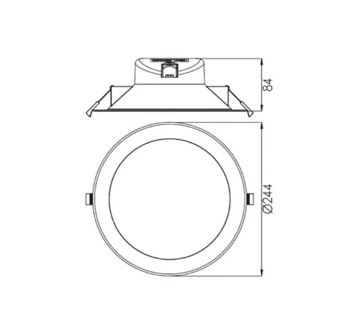  Downlight LED Acrux 195, bianco, Ø 24,4 cm