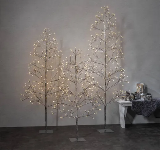  Albero LED Flower Tree IP44 argento altezza 180cm