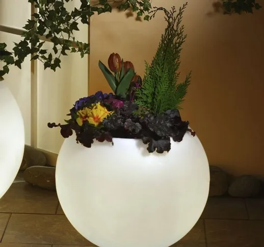 Vaso piante luminoso di qualità, bianco 50