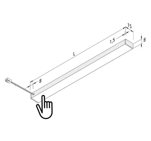  Lampada LED da mobili Top-Stick FMT, 3.000K, 120cm