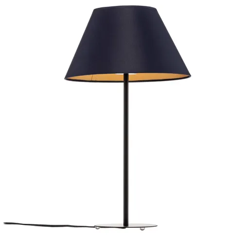  Lampada da tavolo Soho, cono altezza 56cm blu/oro