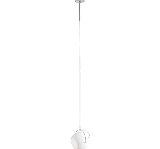  Beluga White sospensione vetro, Ø 14 cm