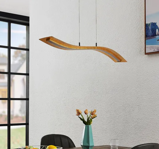 Lindby Larisa lampada LED sospensione lunga 90 cm