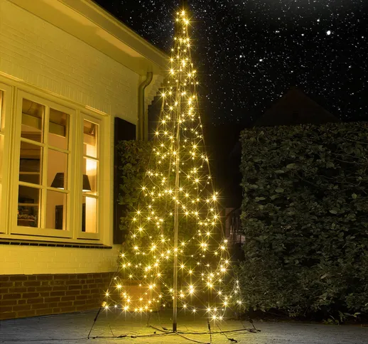 Fairybell albero di Natale con palo, 320 LED 300cm