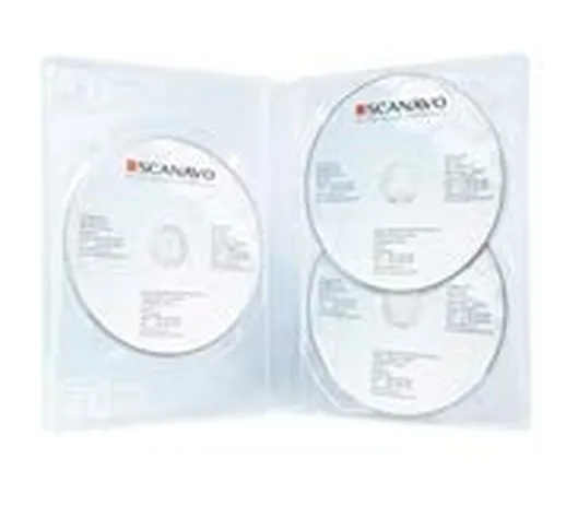 Dragon Trading, 25 custodie trasparenti per CD/DVD/BLU RAY, 22 mm, per 3 dischi