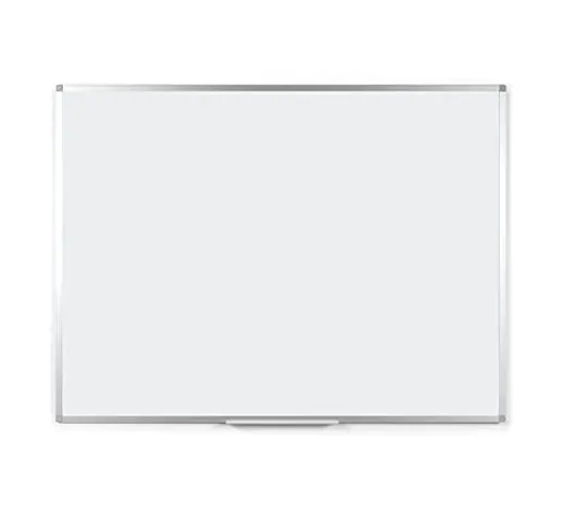 BoardsPlus - Lavagna Magnetica Bianca, 90 x 60 cm, Lavagna Cancellabile A Secco Con Cornic...