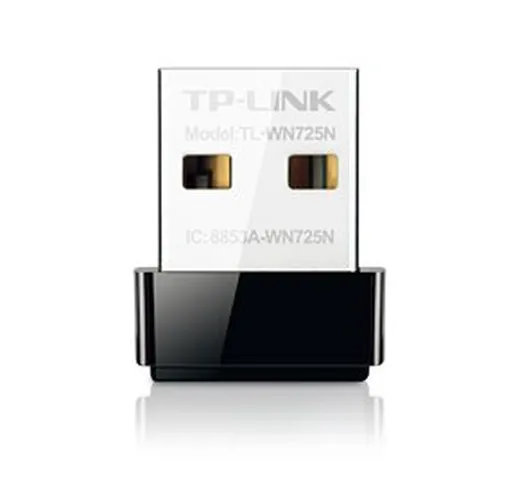 TP-Link 150 Mbps Wireless N Nano USB; Wireless; USB; WLAN; 150 Mbit/s; 11/54 Mbit/s; IEEE...