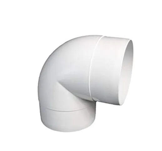 Tubo di ventilazione, in plastica ABS e PVC, di forma circolare, con diametro di 100 mm e...