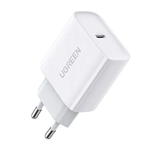 UGREEN Caricatore USB C 20W Caricabatterie PD Quick Charge 4.0 Power Delivery 3.0 Compatib...