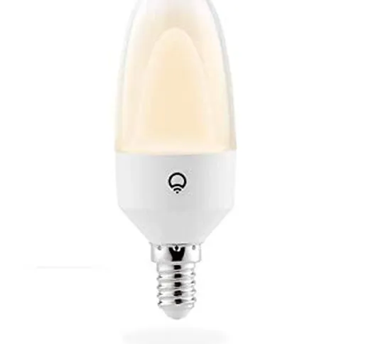 LIFX Candle White to Warm [E14], 480 lumen, Lampadina LED Wi-Fi Smart, Bianco regolabile,...