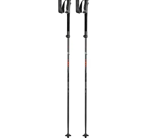 Leki Bastoncini Legacy FX TA, silvergray-bright red-black, 110-130cm