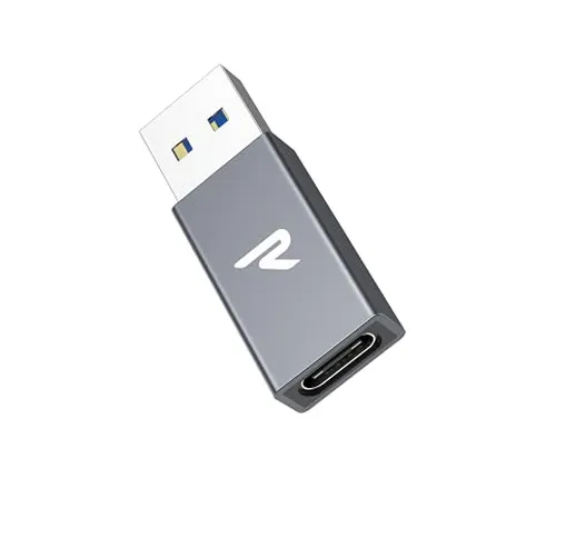 RAMPOW Adattatore USB C a USB 3.0, Adattatore USB C Femmina a USB A Maschio Adattatore Ric...