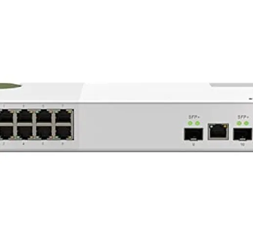 QNAP QSW-M2108-2C - 2 x 10GbE SFP+/RJ45 Combo Ports & 8 x 2.5GbE (RJ45) Ports - Entry-leve...