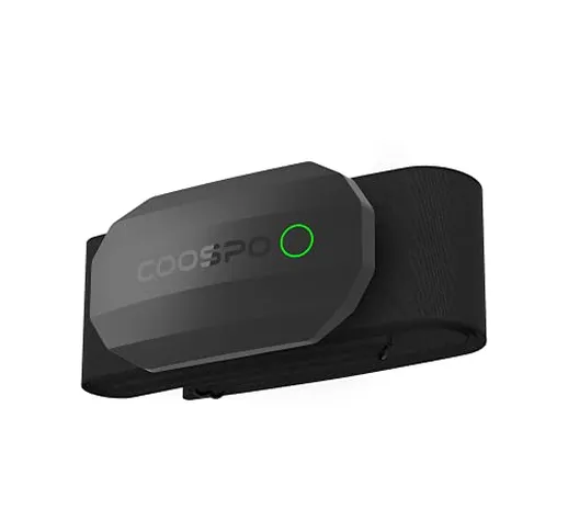 CooSpo Cardiofrequenzimetro ANT+ e Bluetooth HRM Sensore Impermeabile di Frequenza Cardiac...