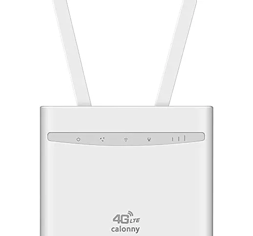 Calonny Router 4G LTE WiFi cat4 300mbps Wreless/Modem,4 Porta LAN/WAN,Senza configurazione...