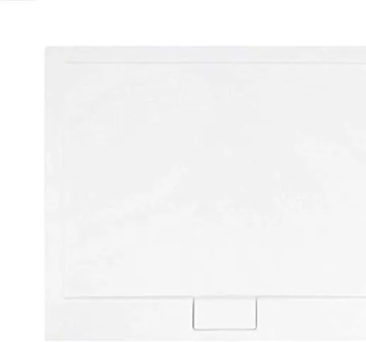 VBChome McAlpine fi 50 - Piatto doccia rettangolare, 110 x 90 cm, colore: Bianco liscio +...