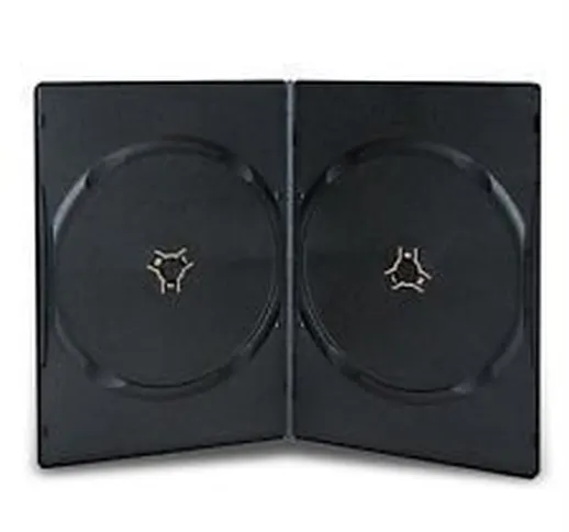 100 x doppio nero 7 mm spine DVD/CD/BLU RAY case by Dragon Trading®
