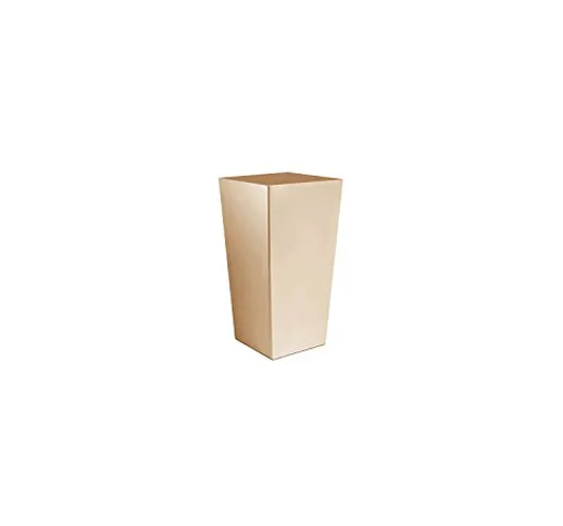 Vaso per piante Urbi Square 2 Lt con inserto, altezza 20 cm colore: beige