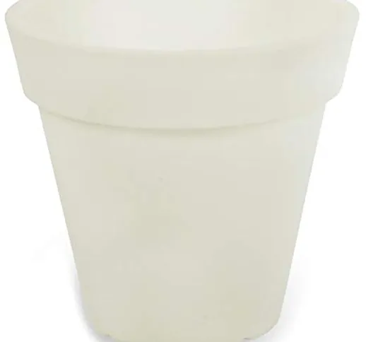 vanossi Vaso Ø50x46cm in Polietilene Pegasus Bianco Fluo