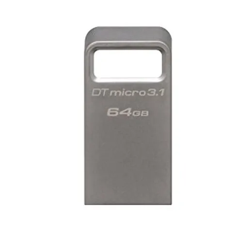 Kingston DataTraveler Micro 3.1 DTMC3/64GB Drive USB 3.1, Ultra-Compatto e Leggero, Metall...