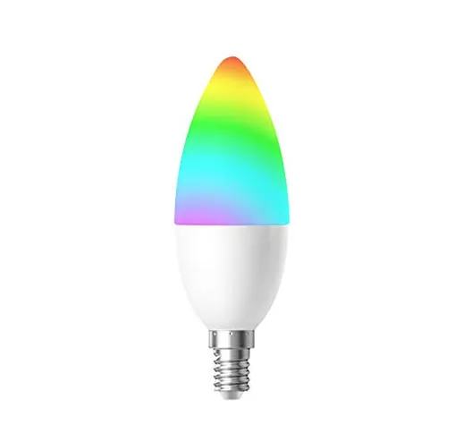 Woox Smart Lamp Bulb, Lampadina a LED con attacco E14, multicolore RGB + bianco 2700K, pot...