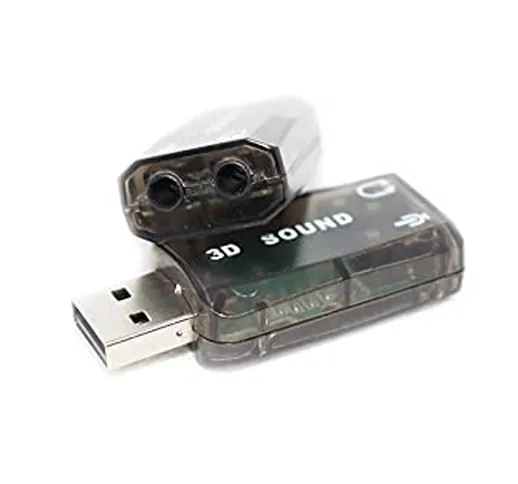 Scheda audio esterna USB, adattatore Usb maschio a 2 Uscite - Audio + Jack a 3,5 mm