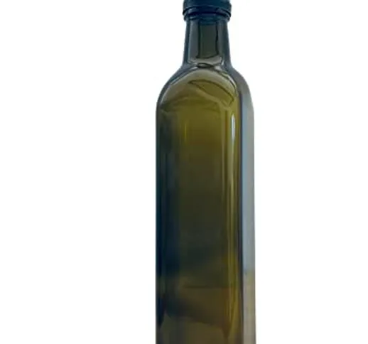 acquaverde 24 Pezzi Bottiglie Vetro Scuro UVAG Bottiglia marasca Olio liquore Quadra capie...