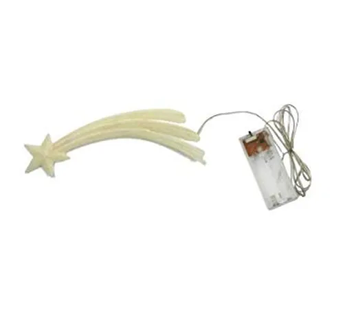 STELLA COMETA 15 CM CON LUCI FISSA O INTERMITTENTE DECORAZIONE PRESEPE ALBERO DI NATALE ID...