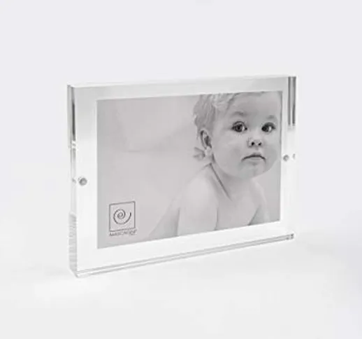 Mascagni Cornice 15 x 20 cm (per foto da 13x18 cm) in Plexiglass chiusura magnetica, trasp...