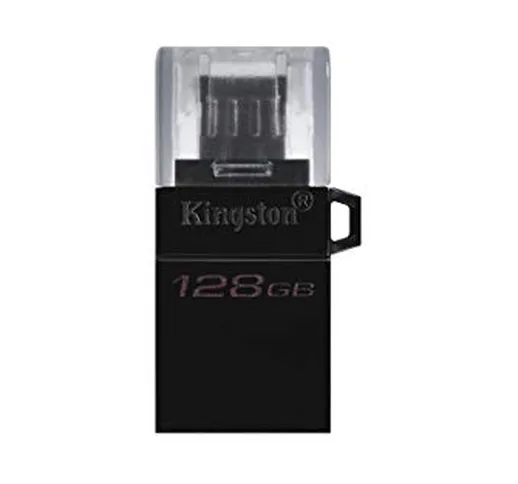 Kingston DataTraveler microDuo3 G2, DTDUO3G2/128GB Drive Flash microUSB e USB Type-A per A...