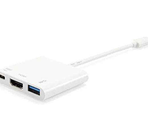 Equip 133461 hub di interfaccia USB 3.0 (3.1 Gen 1) Type-C Bianco