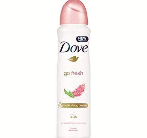 Dove Go Fresh - 3 deodorante spray anti-traspirante con pomegranate, 150 ml, 48 ore