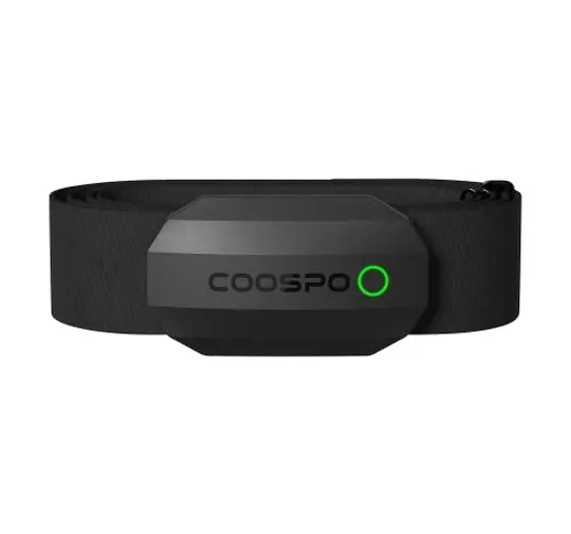 CooSpo H808S Fascia Cardio Cardiofrequenzimetro Fascia Toracica Bluetooth/Ant+, Sensore di...