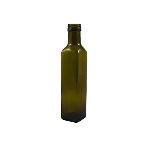 BIERRE 12 Bottiglie in Vetro MARASCA da 250ML +12 Tappi per Olio D'OLIVA