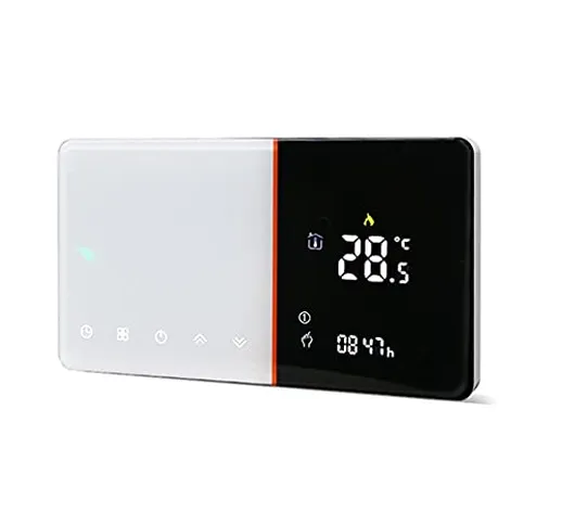 Termostato WiFi per Caldaia a Gas,Termostato intelligente Schermo LCD Touch Button Retroil...