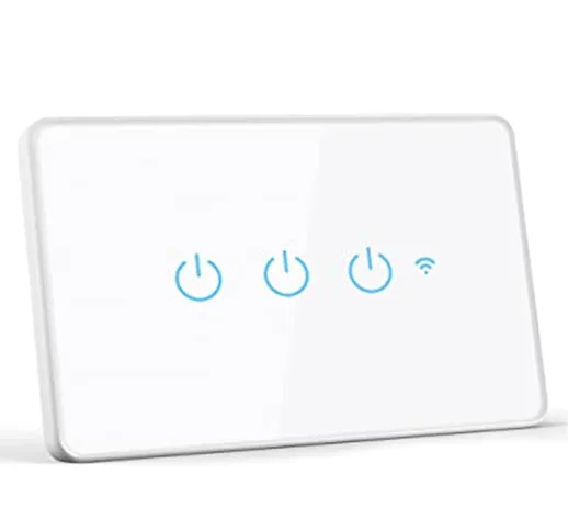 Interruttore Luce WiFi, Maxcio Smart Light Switch Compatibile con Alexa e Google Home, Sma...
