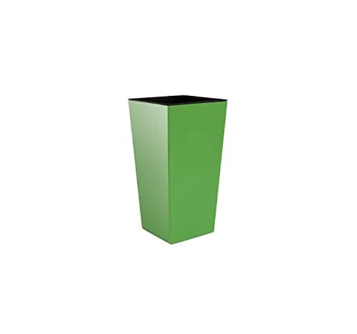 Vaso per piante Urbi Square 4 Lt con inserto, altezza 26,5 cm colore: verde oliva