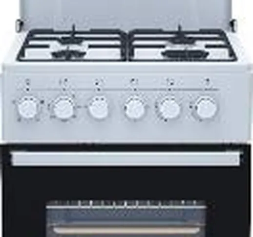 BO510XE/N - Cucina a Gas con Forno a Gas, N° 4 Fuochi, 50x50 cm, Bianco