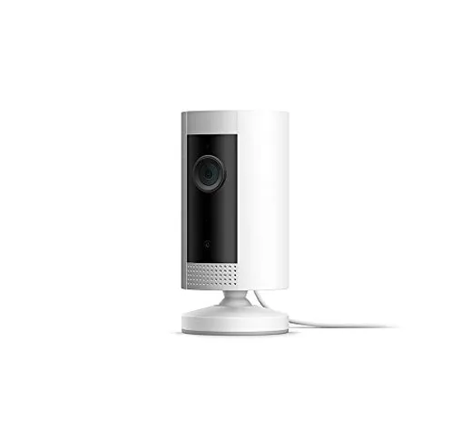 Ti presentiamo Ring Indoor Cam, una videocamera di sicurezza plug-in compatta, con immagin...