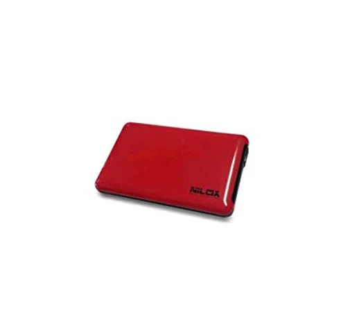 Nilox DH0002RD Box Vuoto per Hard Disk, USB 3.0, Rosso