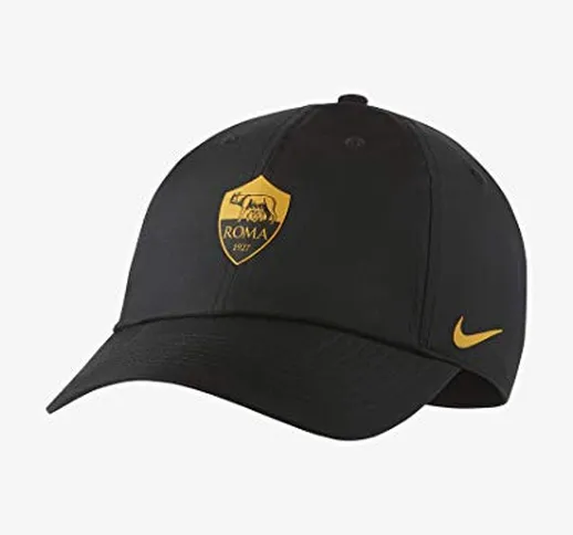 Nike Roma U Nk Dry H86 cap, Berretto Unisex Adulto, Nero/Giallo (Black/University Gold), O...