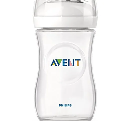 Philips-Avent - Biberon con tettarella a 3 fori, capacità 330 ml, colore: Bianco, confezio...