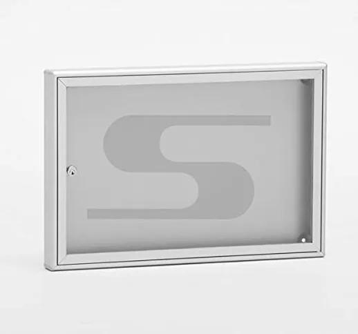 Bacheca Porta Avvisi Magnetica A3 Alluminio Silver 55x37x4 cm