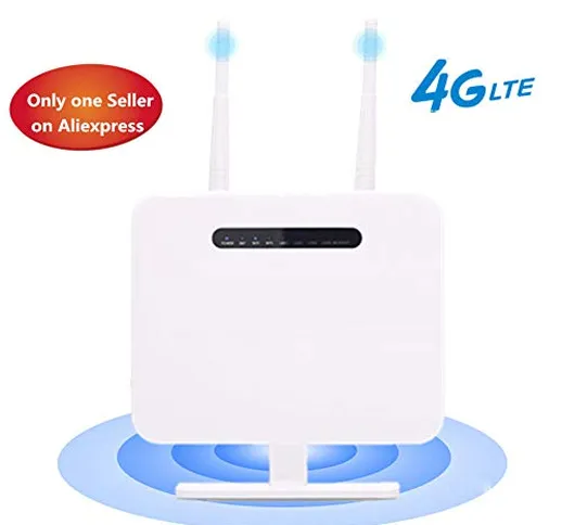 XIANG Router, Router 4G Sim 300Mbps Sbloccato 4G CPE Wireless Router 150Mbps CAT4 Mobile W...