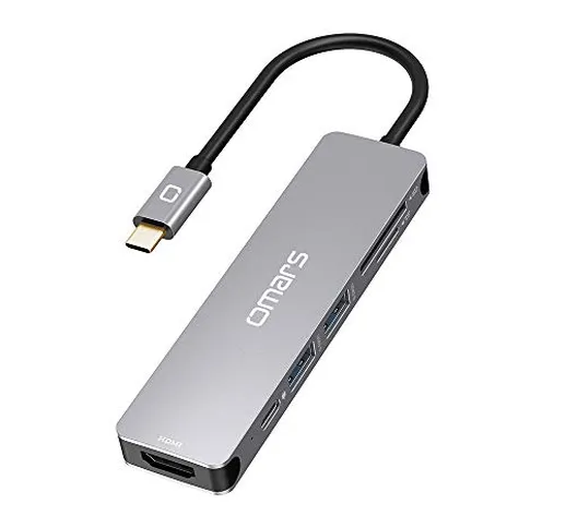Omars Hub USB C con 100W Porta Carica, Adattatore USB C USB per MacBook PRO/Air, 6 in 1 US...