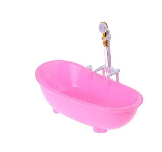 siwetg 1/6 casa delle Bambole Miniature Elettrico Bagno mobili Bagno Accessori Bambini Fin...