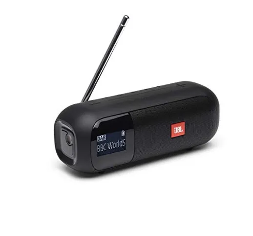 JBL Tuner 2 Speaker Wireless Bluetooth Portatile con Radio Digitale DAB / DAB+ e FM - Cass...